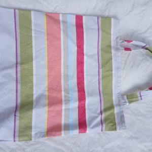 multi colored tote bag